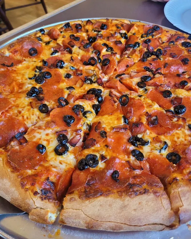 Pepperoni and Canadian Bacon with Olives